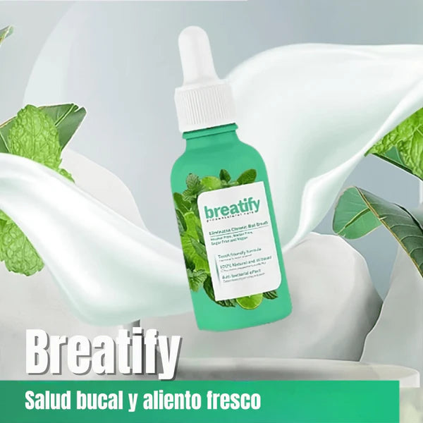 Breatify® Gotas Naturales para Eliminar el 😷 Mal Aliento 🌿Aliento fresco e impecable😊 por horas